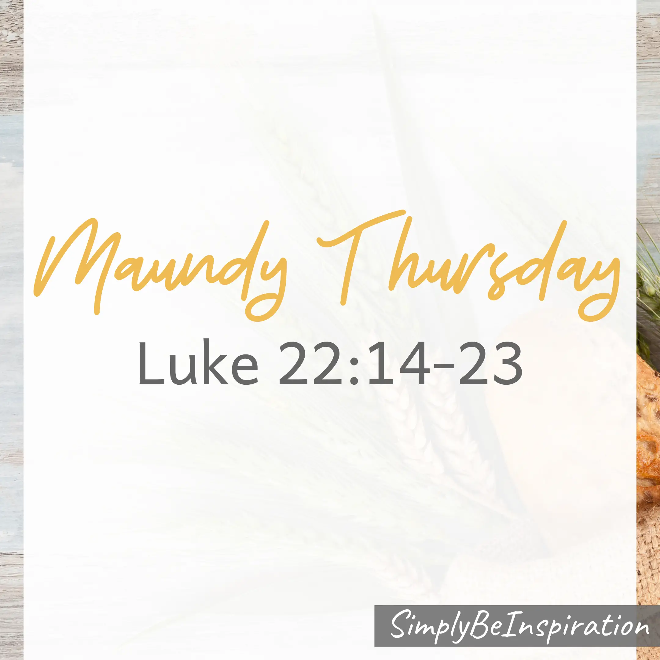 Maundy Thursday Luke 22:14-23